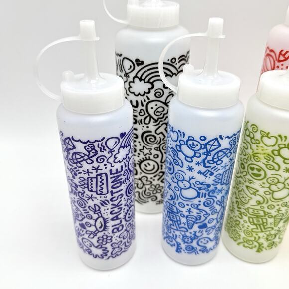 6 Blackstone Squeeze Bottles for Pancake Art Colorful Set Griddle Accessories - Picture 2 of 8